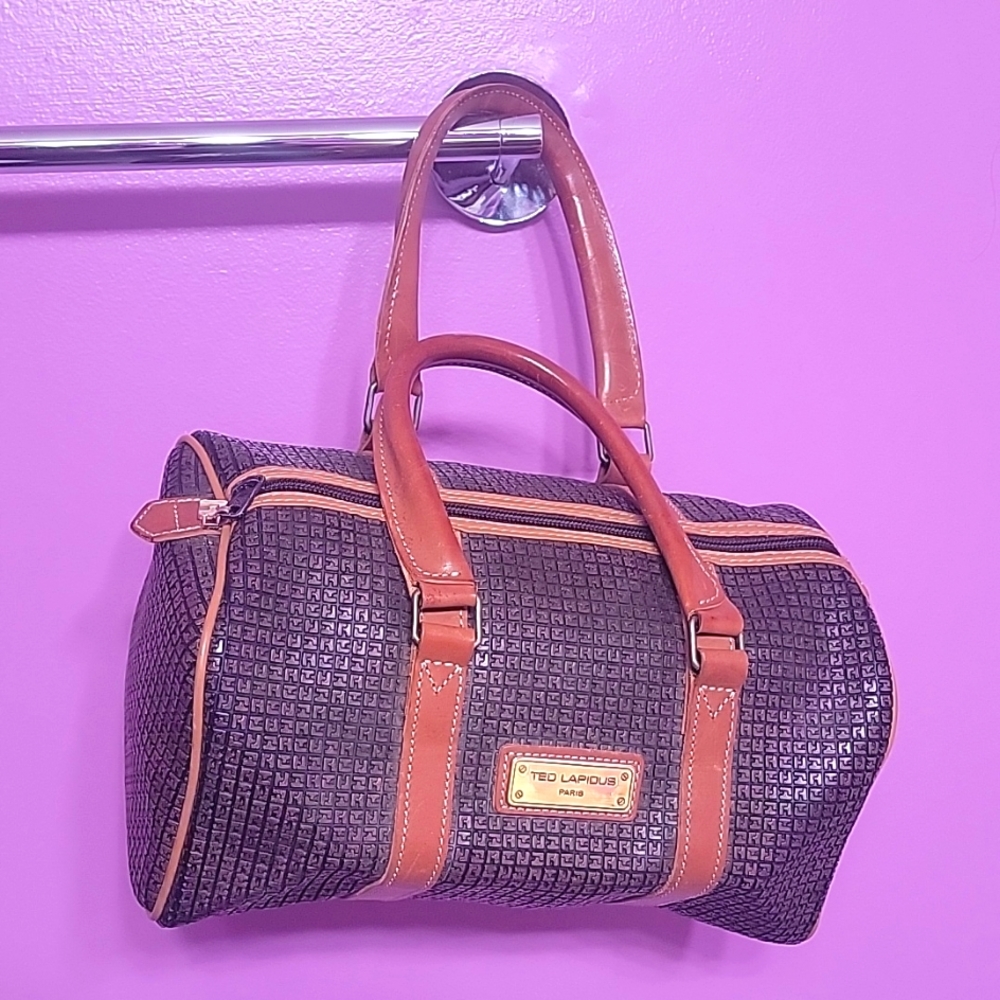 Vintage Ted Lapidus Small Sporty Duffle Handbag